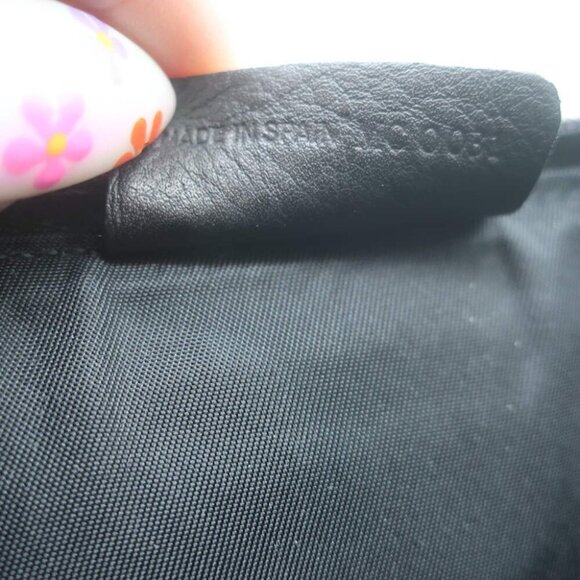 Vintage Christian Dior Small D Clutch Black Grained Leather - Picture 13 of 13